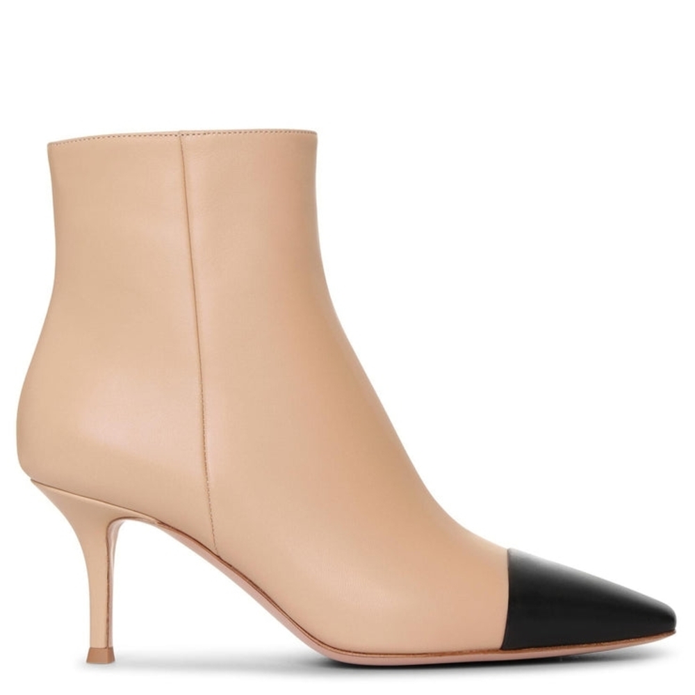 Gianvito Rossi Black and Tan Heeled Boots